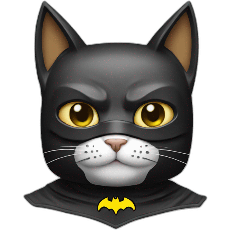 Cat wearing batman costume and mask emoji