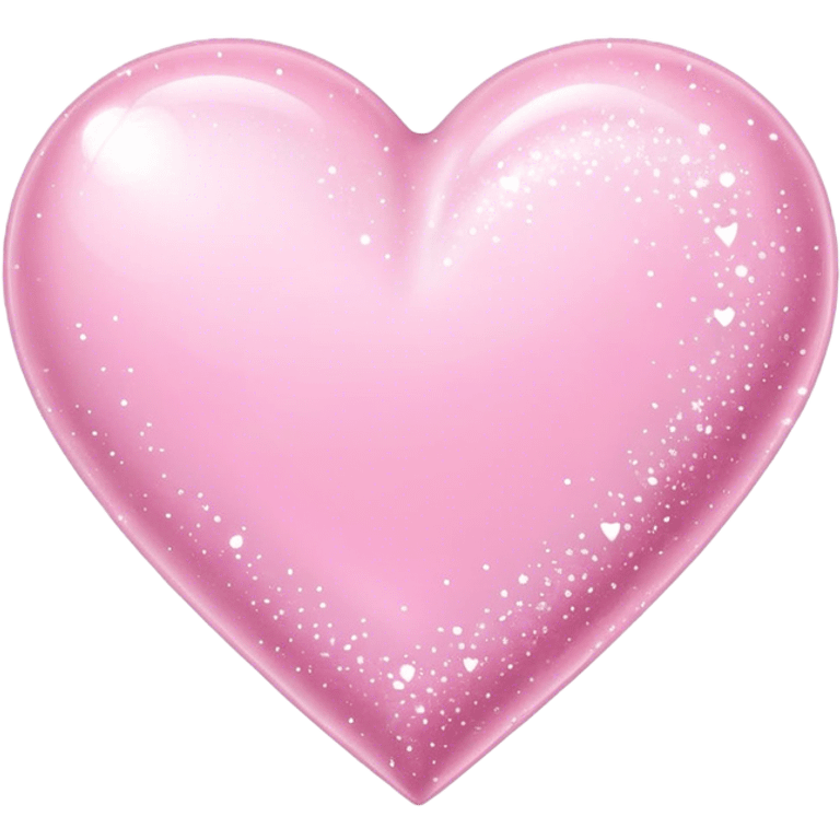 Baby pink love heart with sparkles  emoji