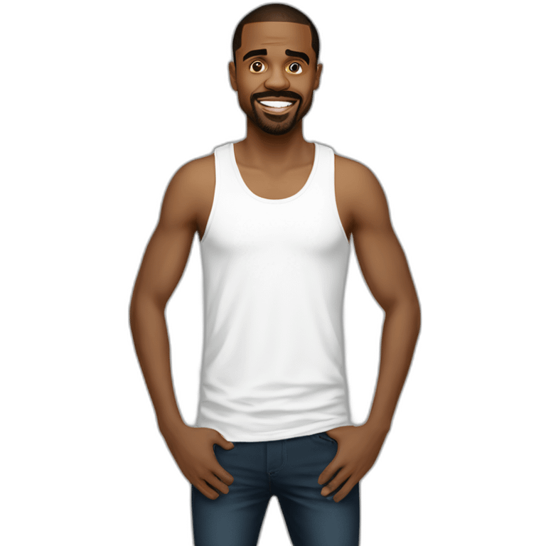 lil Duval, white tank top emoji