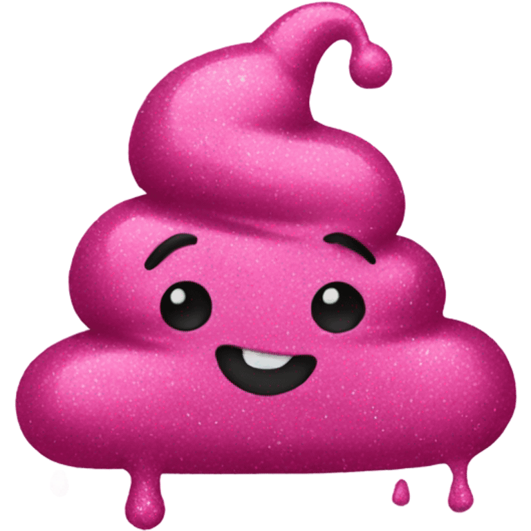 pink glittery poop emoji