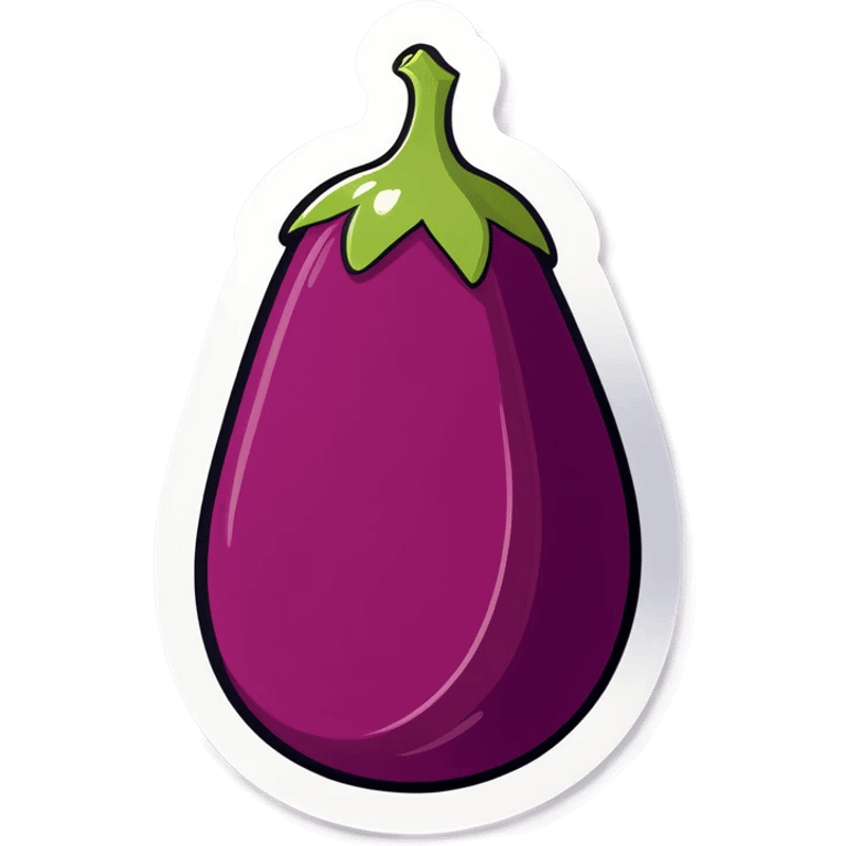 Pink eggplant singular emoji