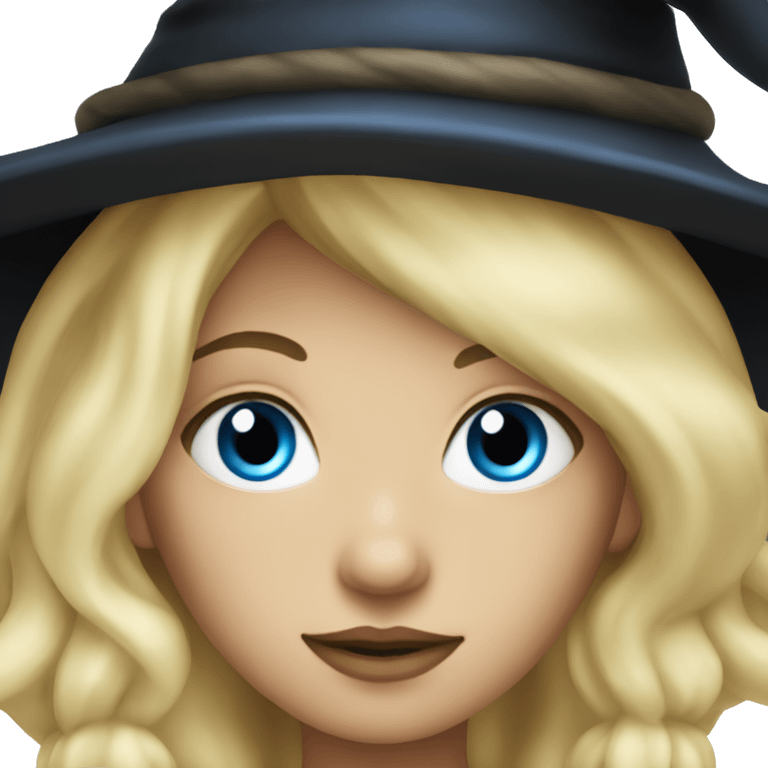 Blonde blue eyed witch  emoji