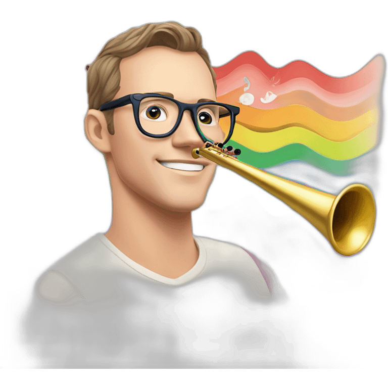 Jonathan Toews wearing glasses as a rainbow musical flute instrument in a symphony with pastel roses emoji