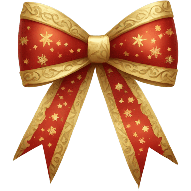 Ornate red Christmas bow emoji