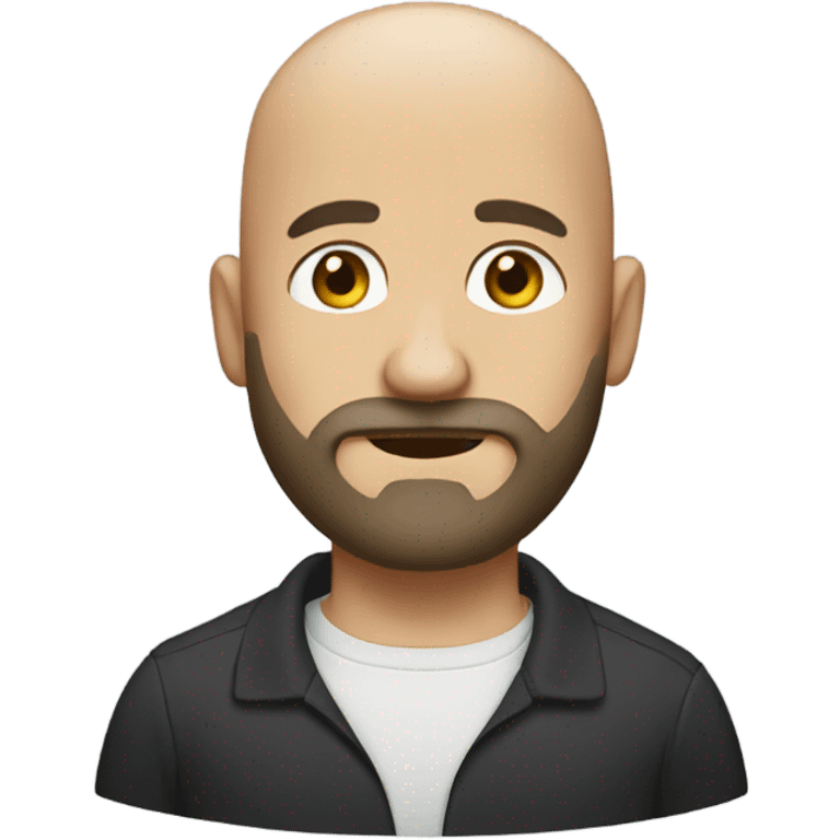 Bald man with beard  emoji