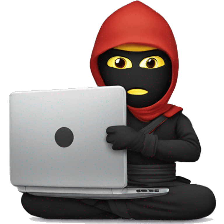 ninja sur un ordinateur emoji