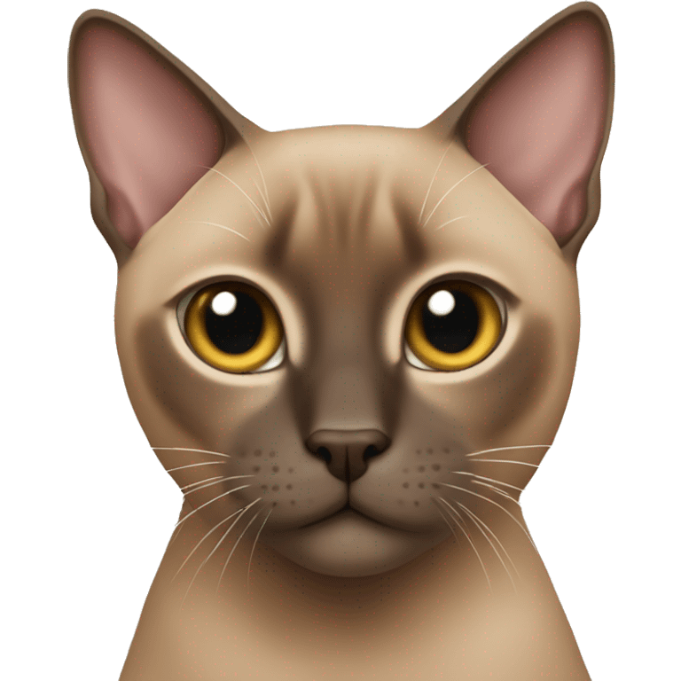 Brown tonkinese cat emoji