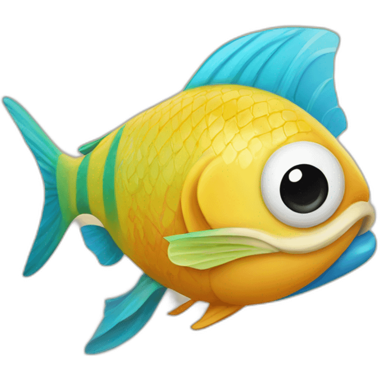 Un poisson à la plage emoji