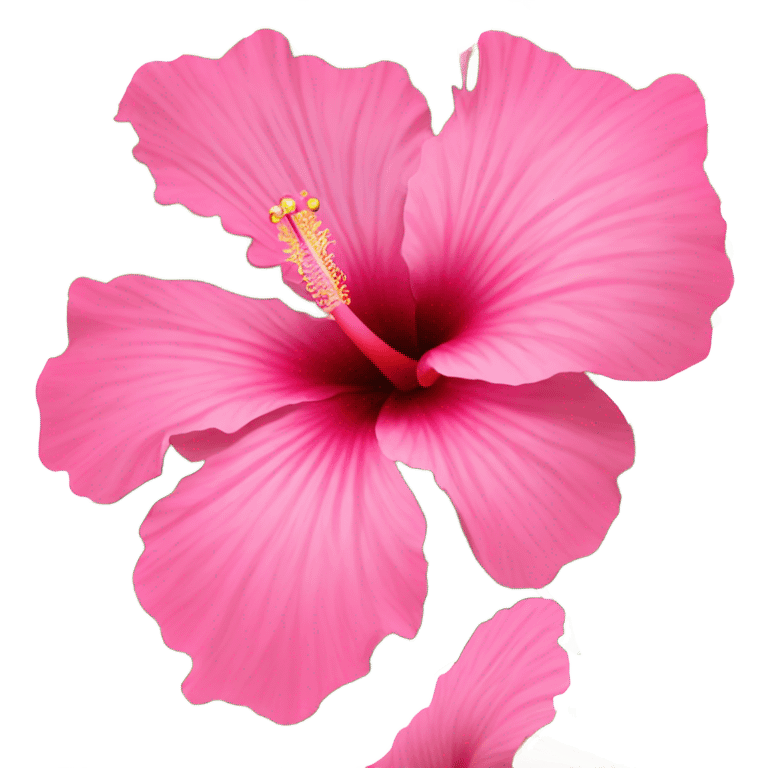 Pink hibiscus  emoji