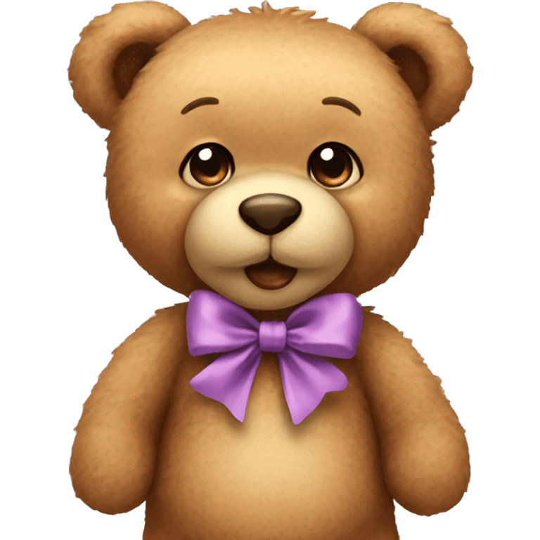 teddy bear with bow  emoji