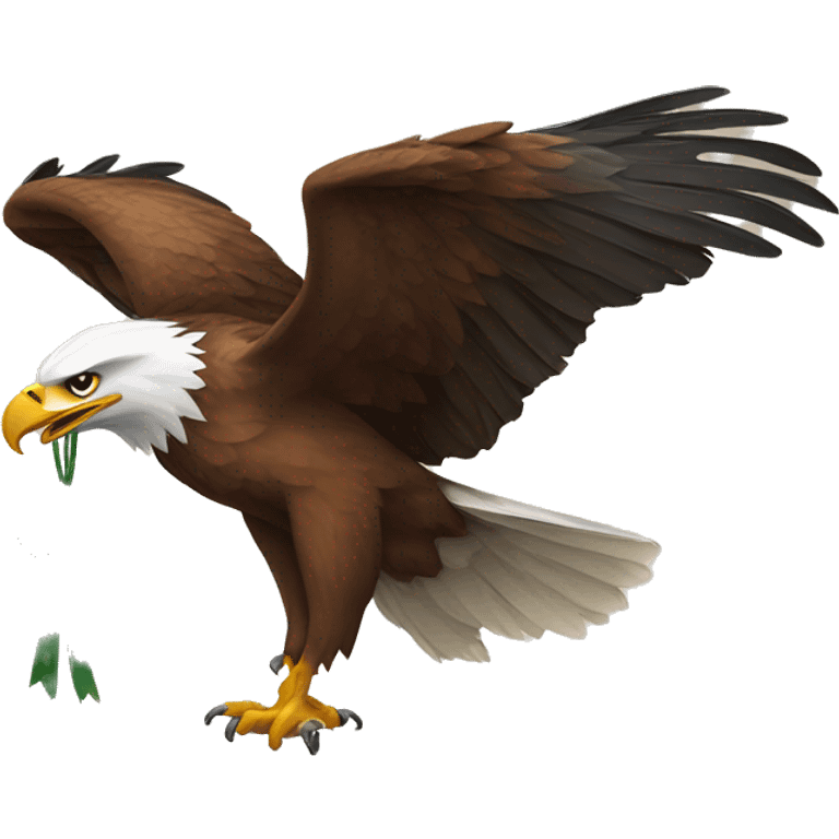 Eagle with bow emoji