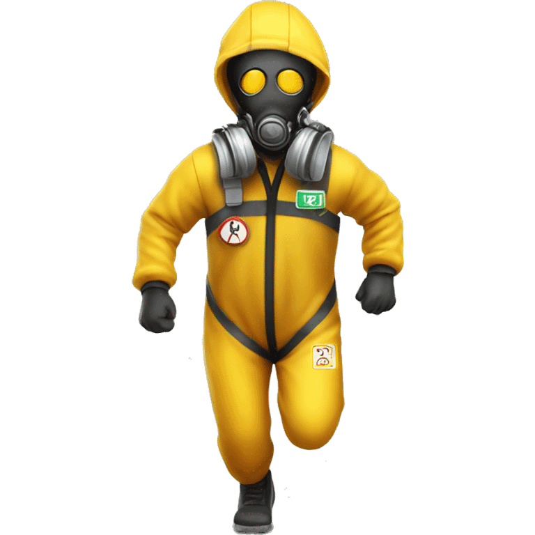 hazmat suit man running emoji