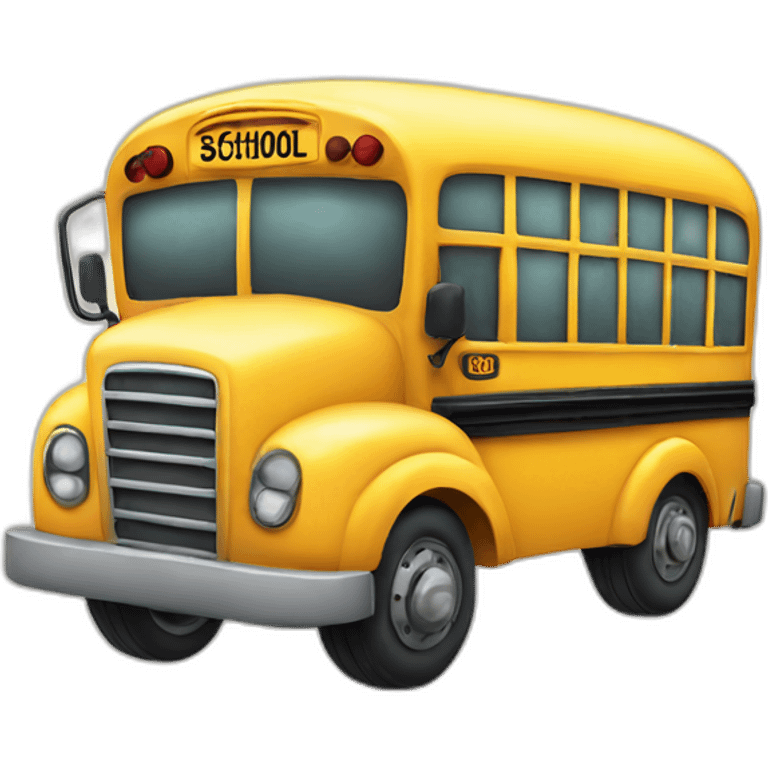 cute school bus emoji