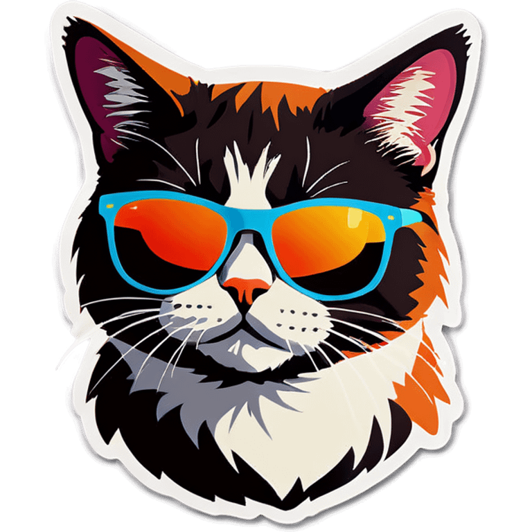 Cat with sunglasses emoji