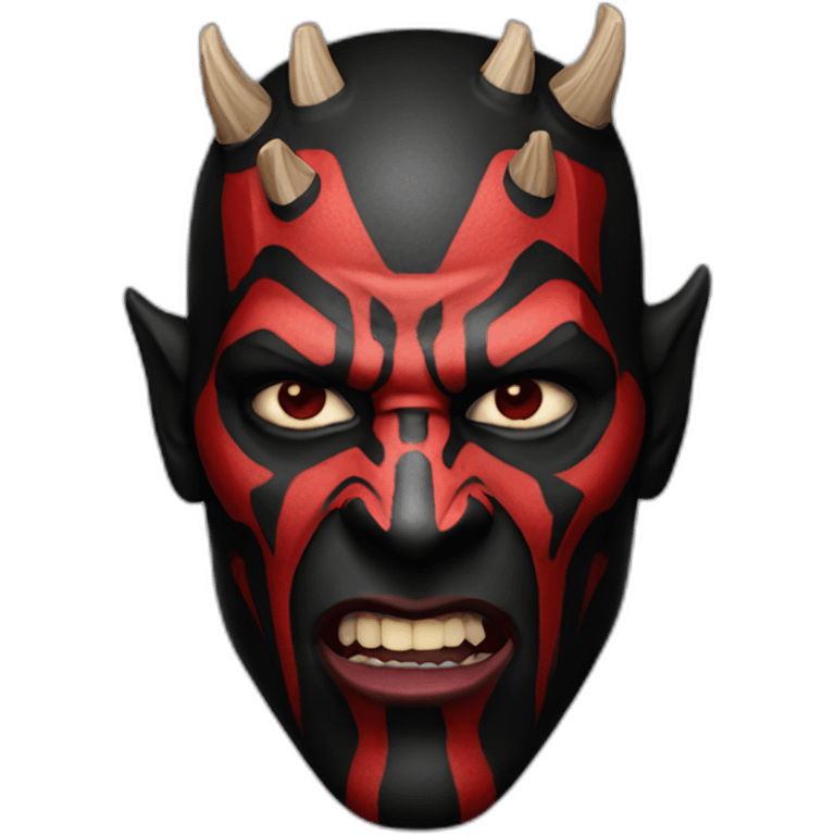 Darth Maul with a lip bite emoji