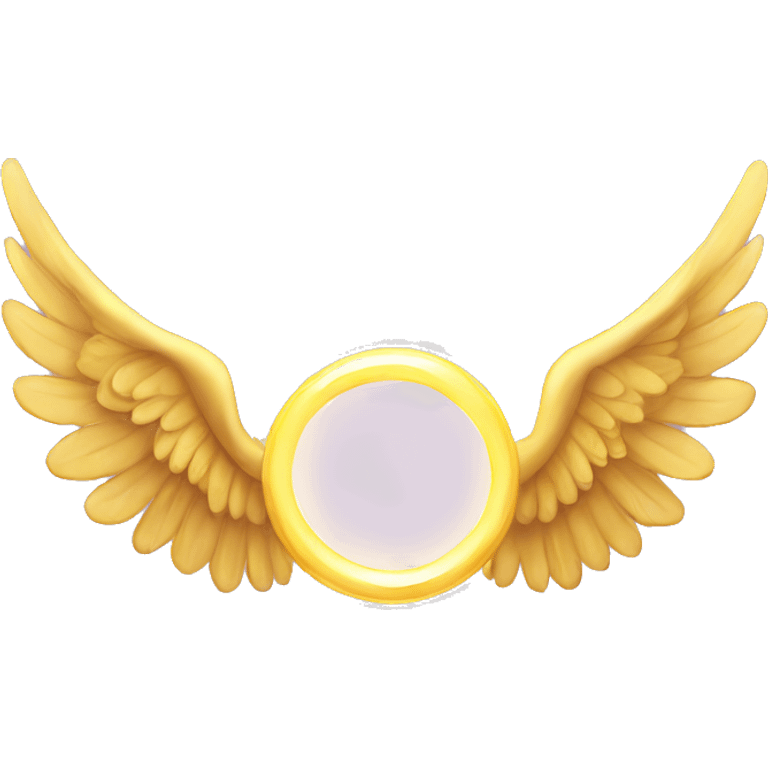 Angel wings and halo emoji