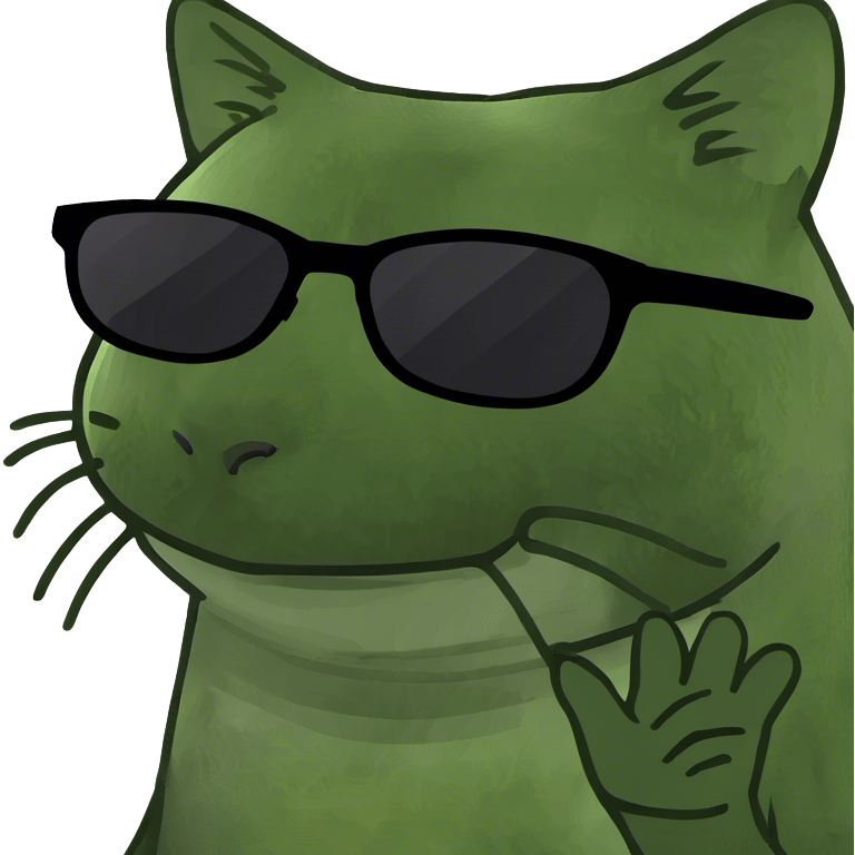 Cat with sunglasses emoji