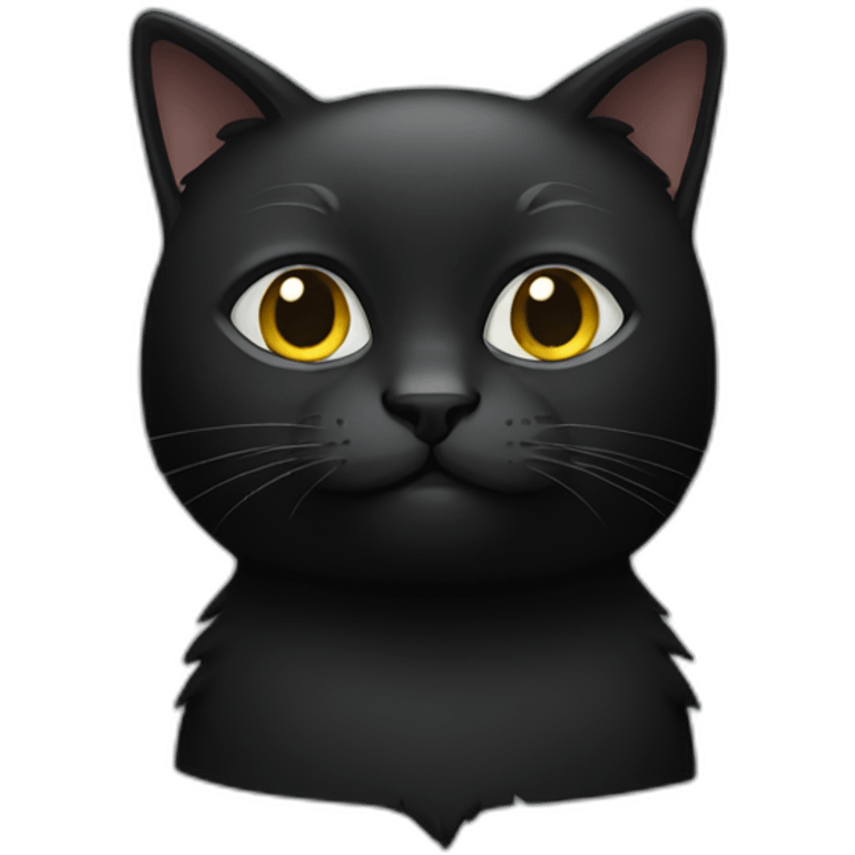 black cat full body emoji