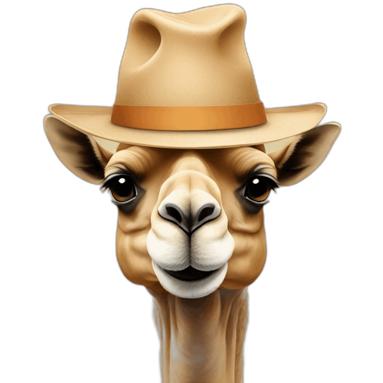 camel with a funny hat emoji