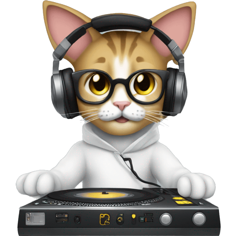 I want an emoji of a cat being a DJ emoji