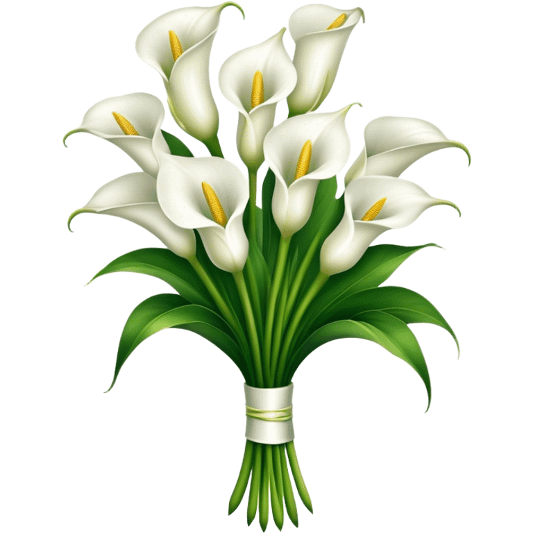 Cala lily flower bouquet, luxuriant emoji