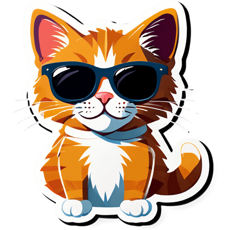 Cat with sunglasses emoji