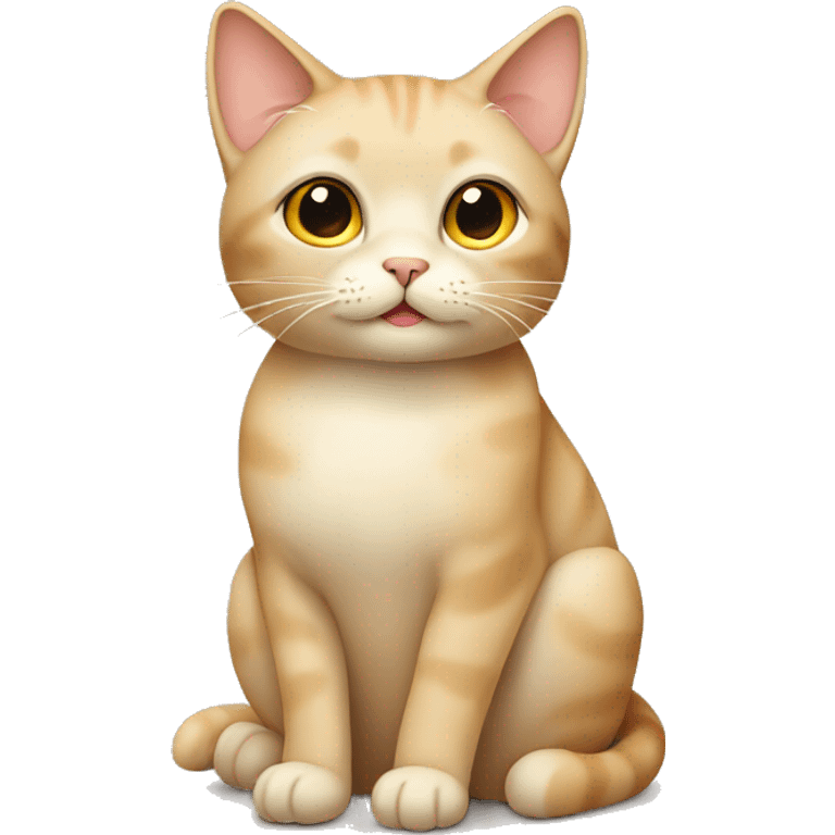 Beige cat sitting emoji