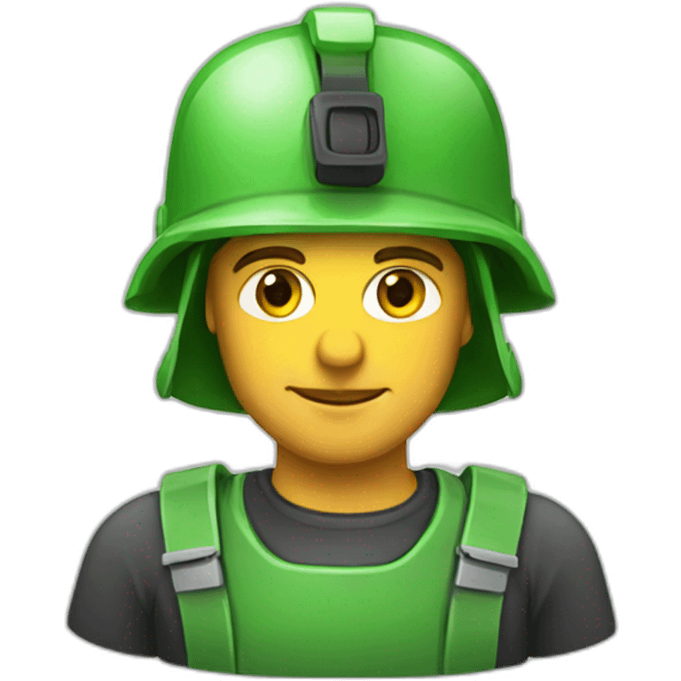 german guy with green bucket helm emoji