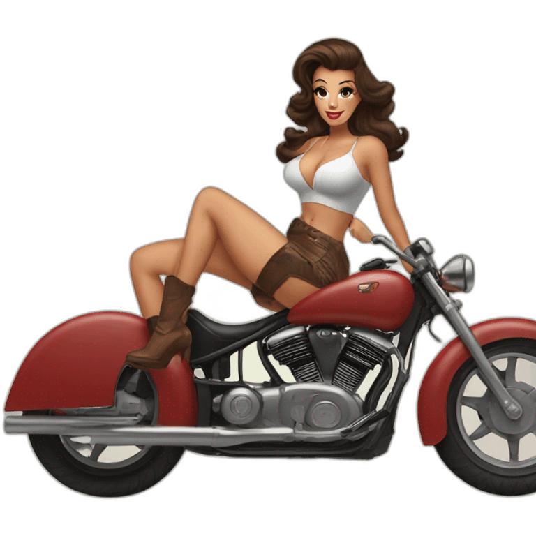 pinup brune moto emoji