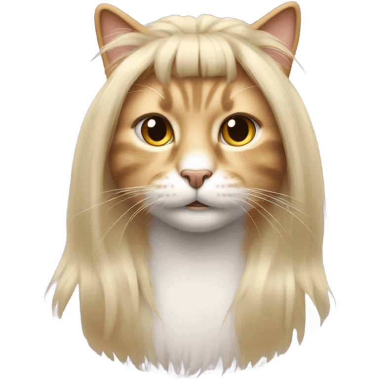 Cat with mullet emoji