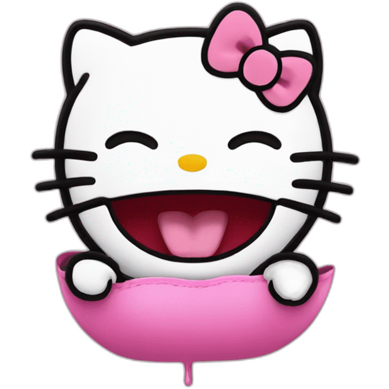 Hello kitty riendo emoji