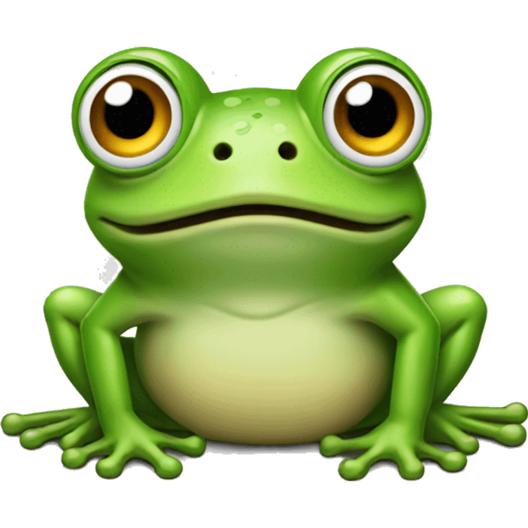 frog with air pods  emoji