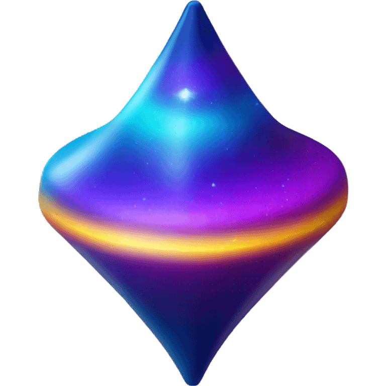 Spinning top with galaxy colours  emoji