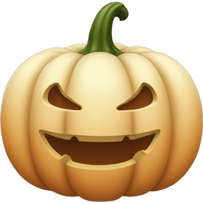 Cream coloured pumpkin emoji