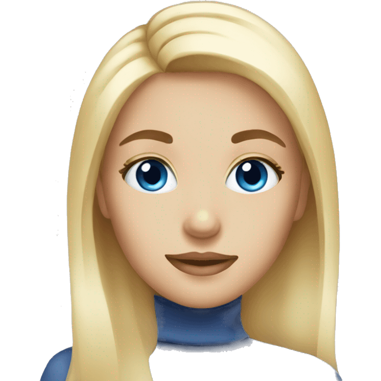 blue eye blond girl doing her skincare  emoji