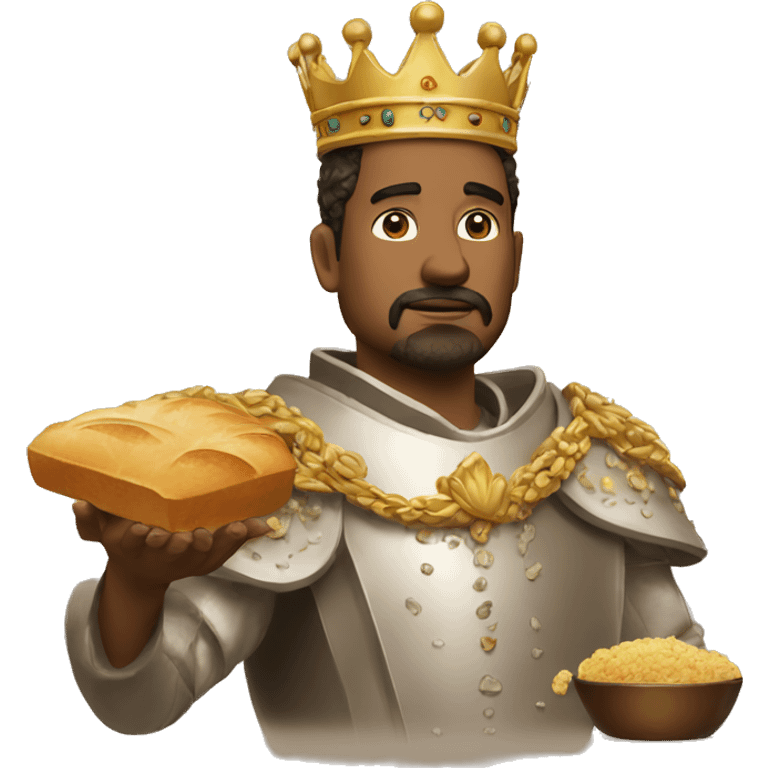 King with bread crumbs emoji