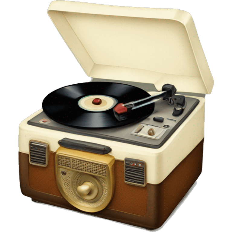 vintage record player  emoji