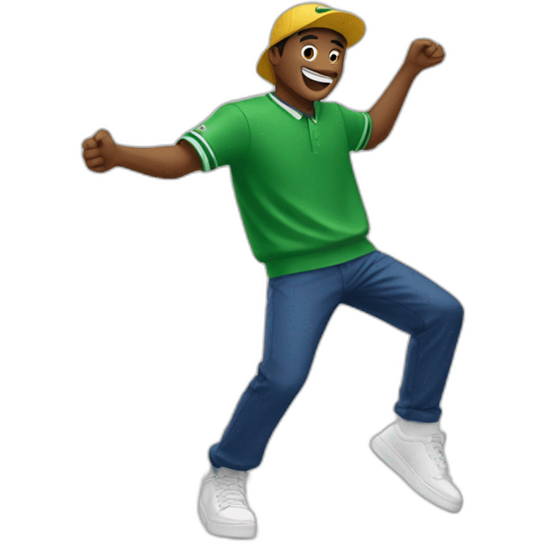 Guy using lacoste in baile funk emoji