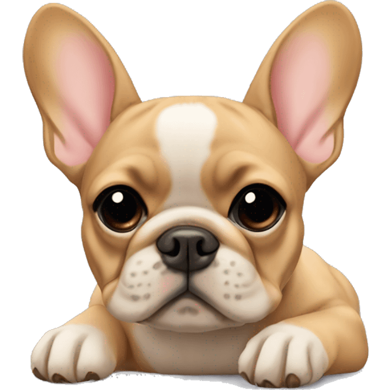 Fawn frenchie laying  emoji