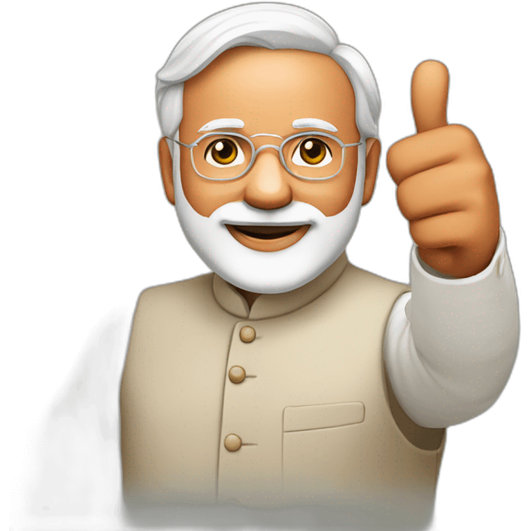 Narendra modi showing thumbs up  emoji