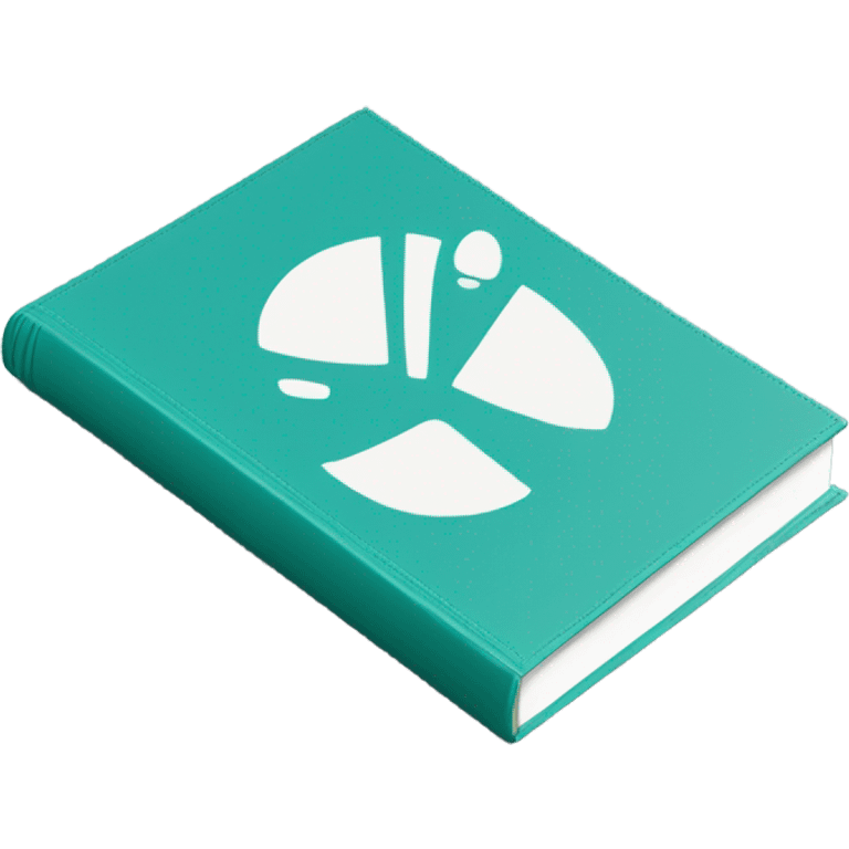 teal hardcover book about mental health  emoji