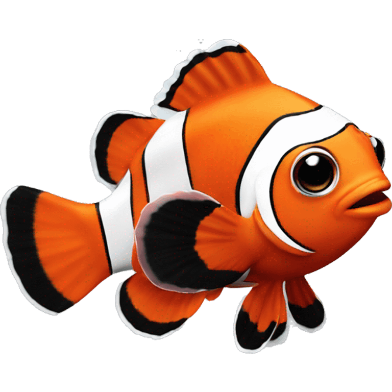 Clown fish in coral emoji