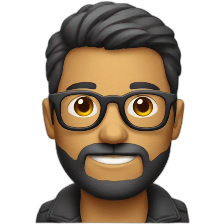 hombre calvo con gafas emoji