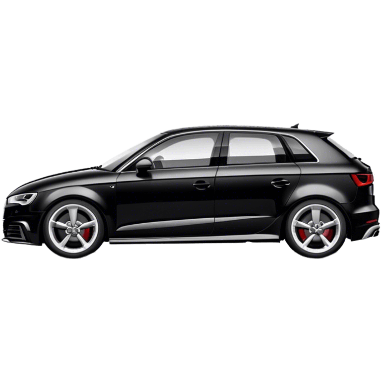 black audi A3 s line emoji