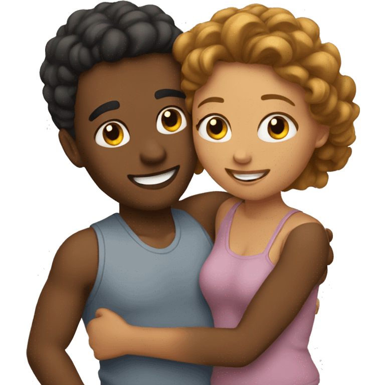 Couple cuddling emoji