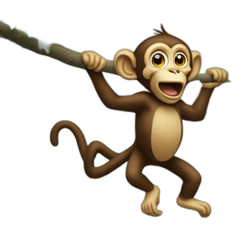 a monkey screaming into the trees about the universal labor of living emoji