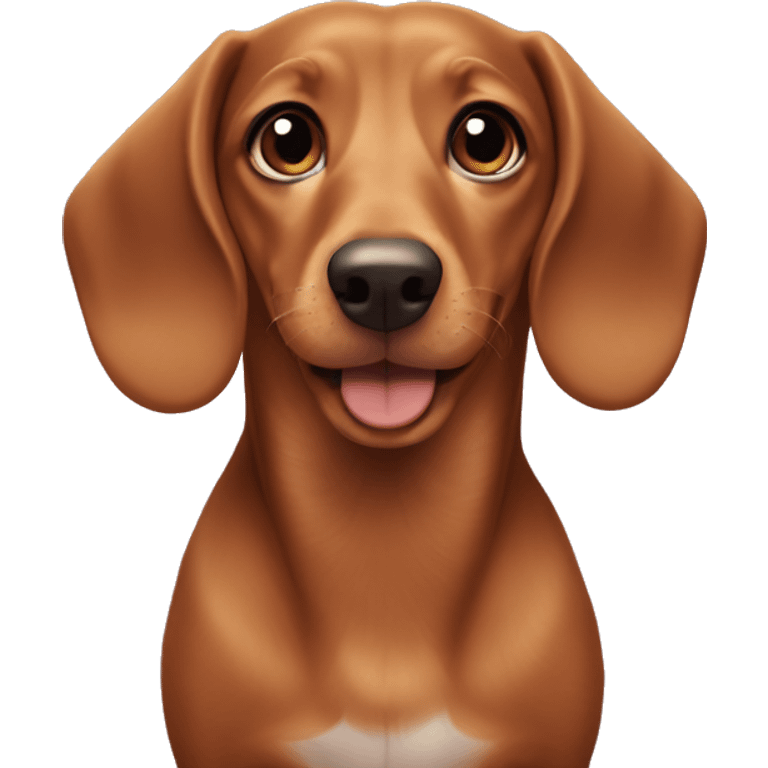 The dachshund is spotted emoji