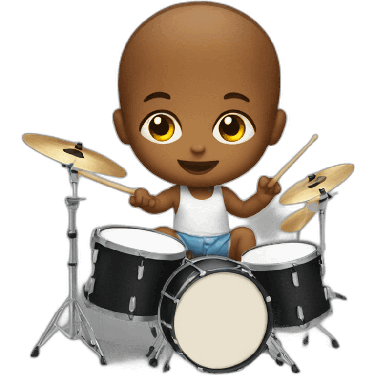 baby playing drums emoji