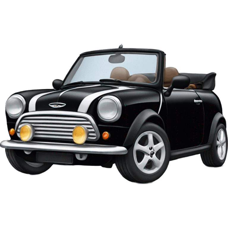 Black Mini Cooper convertible  emoji