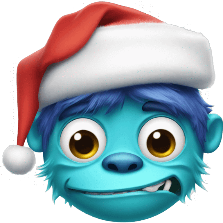 Mike Monsters Inc wearing Santa hat emoji